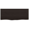 Stella Homewares Basin Shelf Wall Mounted Steel and Solid Wood Oak