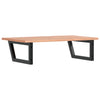 Stella Homewares Basin Shelf Wall Mounted Steel and Solid Wood Oak