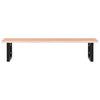 Stella Homewares Basin Shelf Wall Mounted Steel and Solid Wood Oak