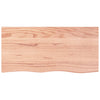 Stella Homewares Basin Shelf Wall Mounted Steel and Solid Wood Oak