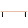 Stella Homewares Basin Shelf Wall Mounted Steel and Solid Wood Oak