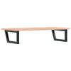 Stella Homewares Basin Shelf Wall Mounted Steel and Solid Wood Oak