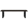 Stella Homewares Basin Shelf Wall Mounted Steel and Solid Wood Oak
