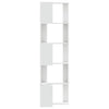 Stella Homewares Corner Bookcase 5-Tier White 50x50x179 cm Engineered Wood