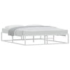 Stella Homewares Bed Frame without Mattress White 153x203 cm Queen Metal