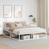 Stella Homewares Bed Frame without Mattress White 153x203 cm Queen Metal