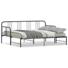 Stella Homewares Daybed with Trundle without Mattress Black 92x187 cm Single Metal