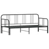 Stella Homewares Daybed with Trundle without Mattress Black 92x187 cm Single Metal