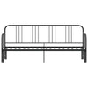 Stella Homewares Daybed with Trundle without Mattress Black 92x187 cm Single Metal