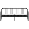 Stella Homewares Daybed with Trundle without Mattress Black 92x187 cm Single Metal