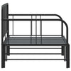 Stella Homewares Daybed with Trundle without Mattress Black 92x187 cm Single Metal