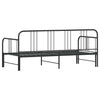 Stella Homewares Daybed with Trundle without Mattress Black 92x187 cm Single Metal