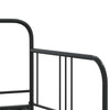 Stella Homewares Daybed with Trundle without Mattress Black 92x187 cm Single Metal