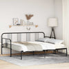 Stella Homewares Daybed with Trundle without Mattress Black 92x187 cm Single Metal
