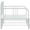 Stella Homewares Daybed with Trundle without Mattress White 92x187 cm Single Metal
