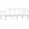 Stella Homewares Daybed with Trundle without Mattress White 92x187 cm Single Metal