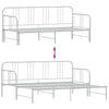 Stella Homewares Daybed with Trundle without Mattress White 92x187 cm Single Metal