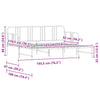 Stella Homewares Daybed with Trundle without Mattress White 92x187 cm Single Metal