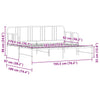 Stella Homewares Daybed with Trundle without Mattress White 92x187 cm Single Metal