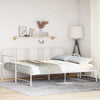 Stella Homewares Daybed with Trundle without Mattress White 92x187 cm Single Metal