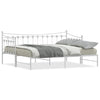 Stella Homewares Daybed with Trundle without Mattress White 92x187 cm Single Metal