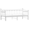 Stella Homewares Daybed with Trundle without Mattress White 92x187 cm Single Metal