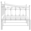Stella Homewares Daybed with Trundle without Mattress White 92x187 cm Single Metal