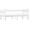 Stella Homewares Daybed with Trundle without Mattress White 92x187 cm Single Metal