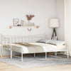 Stella Homewares Daybed with Trundle without Mattress White 92x187 cm Single Metal