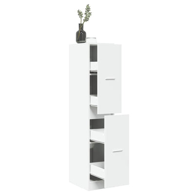 Stella Homewares Apothecary Cabinet White 30x41x144.5 cm Engineered Wood