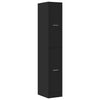 Stella Homewares Apothecary Cabinet Black 30x41x174.5 cm Engineered Wood