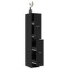 Stella Homewares Apothecary Cabinet Black 30x41x174.5 cm Engineered Wood