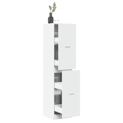 Stella Homewares Apothecary Cabinet White 40x41x174.5 cm Engineered Wood