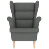 Stella Homewares Armchair Dark Grey 74x84x100 cm Fabric