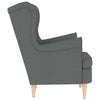 Stella Homewares Armchair Dark Grey 74x84x100 cm Fabric