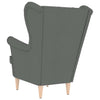 Stella Homewares Armchair Dark Grey 74x84x100 cm Fabric
