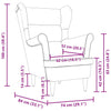 Stella Homewares Armchair Black 74x84x100 cm Fabric