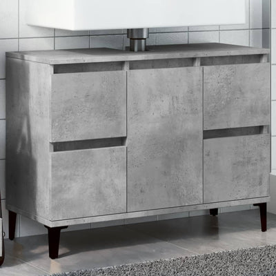 Stella Homewares Sink Cabinet Concrete Grey 80x33x60 cm Engineered Wood
