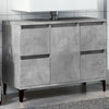Stella Homewares Sink Cabinet Concrete Grey 80x33x60 cm Engineered Wood