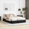 Stella Homewares Ottoman Storage Bed Frame without Mattress Black Double Faux Leather
