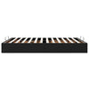 Stella Homewares Ottoman Storage Bed Frame without Mattress Black Double Faux Leather