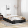 Stella Homewares Ottoman Storage Bed Frame without Mattress Black King Single Faux Leather