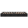 Stella Homewares Ottoman Storage Bed Frame without Mattress Black Double Fabric