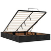 Stella Homewares Ottoman Storage Bed Frame without Mattress Black Double Fabric