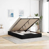 Stella Homewares Ottoman Storage Bed Frame without Mattress Black Queen Fabric
