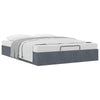 Stella Homewares Ottoman Storage Bed Frame No Mattress Dark Grey Double Velvet