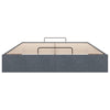 Stella Homewares Ottoman Storage Bed Frame No Mattress Dark Grey Double Velvet