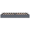 Stella Homewares Ottoman Storage Bed Frame No Mattress Dark Grey Double Velvet