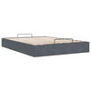 Stella Homewares Ottoman Storage Bed Frame No Mattress Dark Grey Double Velvet
