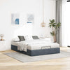 Stella Homewares Ottoman Storage Bed Frame No Mattress Dark Grey Queen Velvet
